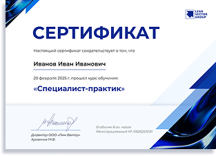 Сертификат «Практик»