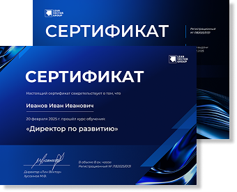 Сертификат «Профессионал»
